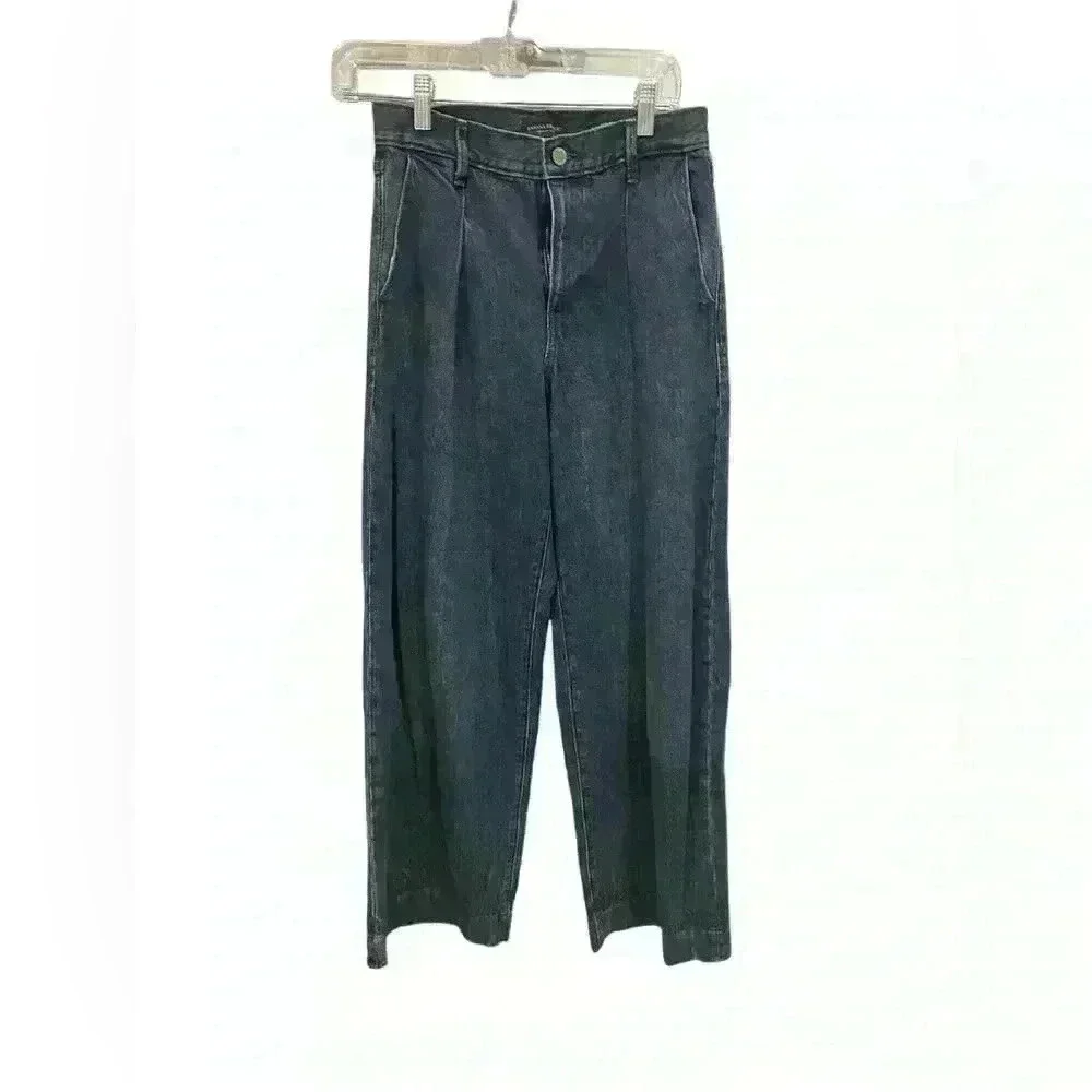 Banana Republic High Rise Relaxed Wide Leg Petite Jeans Size 29P